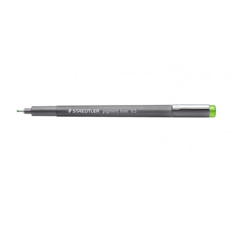 Staedtler Pigment Liner 308 Rotulador Calibrado - Trazo 0.5mm - Secado Rapido - Color Verde Claro (10 uds)