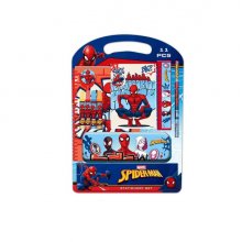 Safta Spider-Man Attack Pack Escolar con Plumier Metalico - Lapiz - 4 Rotuladores - Regla 15cm - Sacapuntas - Goma - Libreta A4 - Bloc de Notas A6 - 270x30x375mm - Multicolor
