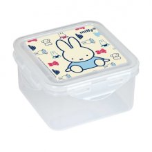 Safta Miffy Buddy Fiambrera de 1.27L - PVC sin BPA - Cierre Hermetico a Presion - 130x130x75mm - Color Transparente