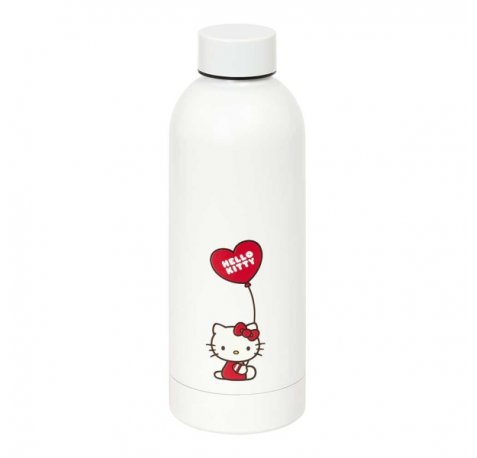 Safta Hello Kitty Botella Termo de 500ml - Acero Inoxidable - 70x225mm - Color Blanco