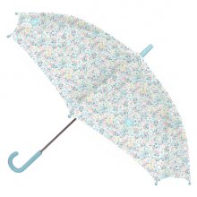 Safta Moos Fiori Paraguas Manual de 86cm - 8 Paneles - Asa y Punta de PVC - Poliester - Nervios de Acero de 8mm - Color Blanco