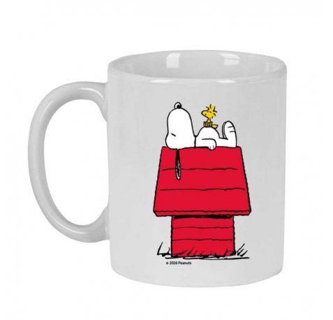 Safta Snoopy Taza Ceramica de 350ml - 80x80x95mm - Color Blanco