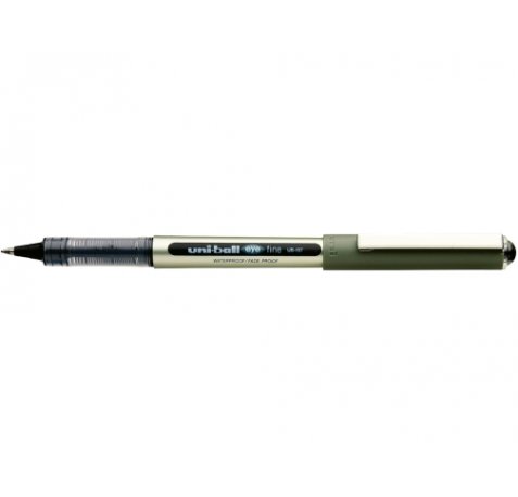 Uni-ball Eye Fine UB-157E Boligrafo de Tinta Liquida - Punta de Bola 0.7mm - Tinta Resistente al Agua y Luz - Sistema de Control de Tinta - Color Negro (12 uds)