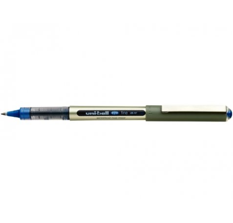 Uni-ball Eye Fine UB-157E Boligrafo de Tinta Liquida - Punta de Bola 0.7mm - Tinta Resistente al Agua y Luz - Sistema de Control de Tinta - Color Azul (12 uds)