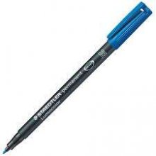 Staedtler Lumocolor 317 Rotulador Permanente - Punta Media Redonda - Trazo 1mm aprox. - Capuchon con Clip - Secado Rapido - Color Azul (10 uds)