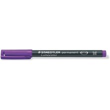 Staedtler Lumocolor 317 Rotulador Permanente - Punta Media Redonda - Trazo 1mm Aprox - Capuchon con Clip - Secado Rapido - Color Violeta (10 uds)