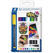 Staedtler Lumocolor 317 Pack de 10 Rotuladores Permanentes - Punta Media Redonda - Trazo 1mm Aprox - Capuchon con Clip - Secado Rapido - Colores Surtidos Staedtler Lumocolor 317 Pack de 10 Rotuladores Permanentes - Punta Media Redonda - Trazo 1mm Aprox - Capuchon con Clip - Secado Rapido - Colores Surtidos