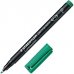 Staedtler Lumocolor 318 Rotulador Permanente - Punta Fina Redonda - Trazo 0.6mm - Capuchon con Clip - Secado Rapido - Color Verde (10 uds)