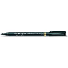 Staedtler Lumocolor Permanent Special 319 Rotulador Permanente - Punta de 1mm Aprox - Secado Rapido - Resistente a la Luminosidad - Color Negro (10 uds)