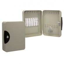 Armario Porta Llaves Metalico con Cierre - 24 Posiciones - Ideal para Oficinas y Almacenes - Organizacion y Acceso Facil  - Color Gris