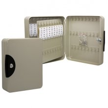 Armario Porta Llaves Metalico con Cierre - 108 Posiciones - Ideal para Oficinas y Almacenes - Organizacion y Acceso Facil  - Color Gris