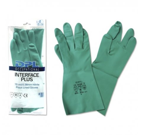 DPL Interface Plus Guantes Industriales Talla 8 - Espesor en Palma de 0,38mm - Color Verde