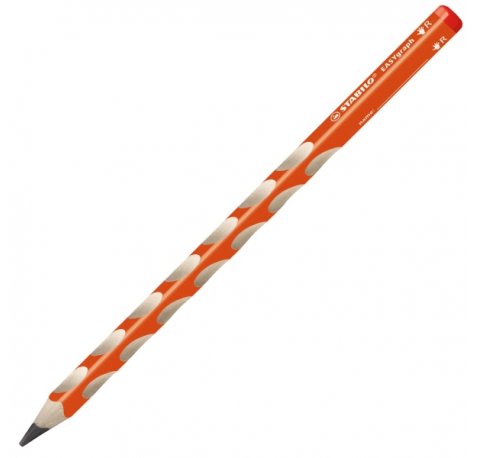 Stabilo Easygraph Lapiz de Grafito - Mina HB de 3.15mm - DiseÃ±o Ergonomico - Uso Diestro - Color Naranja (12 uds)