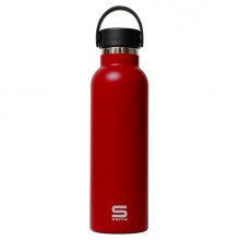 Safta Botella Termo de 600ml - Acero Inoxidable - Base de Silicona Antideslizante - Asa Superior - Color Rojo