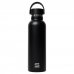 Safta Botella Termo de 600ml - Acero Inoxidable - Base de Silicona Antideslizante - Asa Superior - Color Negro
