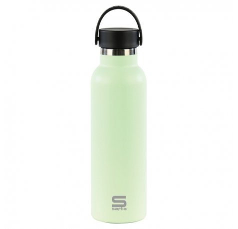 Safta Botella Termo de 600ml - Acero Inoxidable - Asa Superior - Color Verde