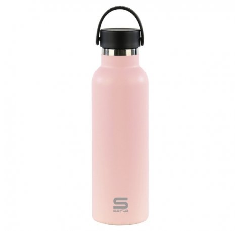 Safta Botella Termo de 600ml - Acero Inoxidable - Asa Superior - Color Rosa