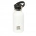 Safta Botella Isotermica Infantil - Capacidad 350ml - Tapon Roscado con Valvula - Base de Silicona - Asa Superior - Acero Inoxidable - 12h Caliente - 24h Frio - 19.5x7.3cm - Color Blanco