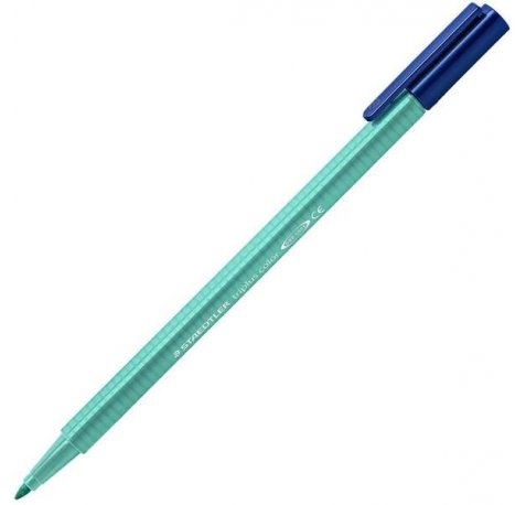 Staedtler Triplus Color 323 Rotulador de Punta Fina - Trazo 1mm Aprox - Tinta Base de Agua - Color Verde Esmeralda (10 uds)