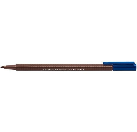 Staedtler Triplus Color 323 Rotulador de Punta Fina - Trazo 1mm Aprox - Tinta Base de Agua - Color Marron Tabaco (10 uds)