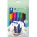 Staedtler Triplus Color 323 Pack de 10 Rotuladores - Trazo 1mm Aprox - Tinta Antisecado - Capuchon Ventilado - Colores Surtidos