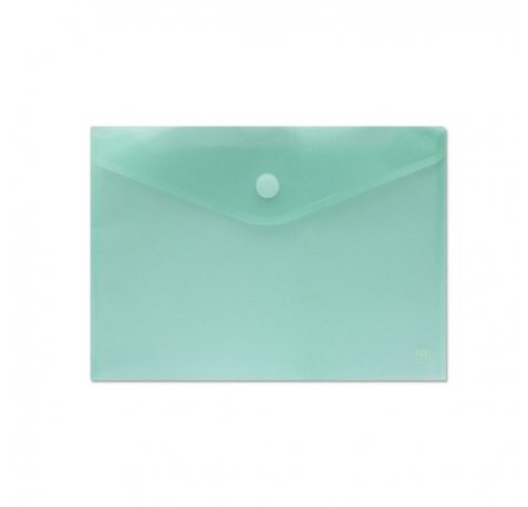 Sobre Portadocumentos A4 - Cierre de Velcro - Fabricado en Polipropileno - Medidas 325x230mm - Verde Transparente