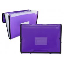 Ingraf Carpeta Frame Fuelle 13 Bolsillos - Polipropileno Translucido - Gomas y Solapas - Tamaño A4