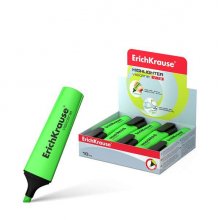 Erichkrause Visioline V-12 - Marcador de Texto con Punta Biselada - Tinta Fluorescente a Base de Agua - Color Verde (10 uds)