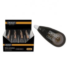 Ingraf Cinta Correctora 5mm x 8m - Cuerpo Transparente - Forma Ergonomica (24 uds)