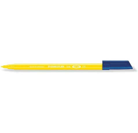 Staedtler Noris 326 Rotulador de Punta Fina - Trazo 1mm Aprox - Tina Base de Agua - Color Amarillo (10 uds)