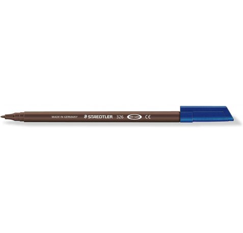 Staedtler Noris 326 Rotulador de Punta Fina - Trazo 1mm Aprox - Tina Base de Agua - Color Pardo Van Dyck (10 uds)