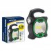 Jupiter Linterna COB+1 LED - Foco Bombilla 160lm, Foco LED 60lm - Funciona con 3 Pilas AA (No Incluidas) - Color Negro/Verde