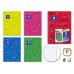Golden Pack de 5 Cuaderno Asignatura Tapa Dura Folio 80 Hojas 90gr Cuadricula 4x4 - Resistente - Ideal para Estudiantes - Alta Calidad