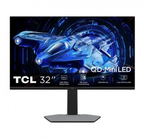 TCL 32G64 Monitor 27" MiniLED - QHD - HDR600 - 180Hz - Respuesta 1ms - Vesa 100x100 - Color Gris