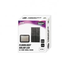 Cegasa Floodlight Foco Solar LED 800lm 6500K - Panel Solar Integrado 5V-6W - Autonomia hasta 12h - Resistencia IP65