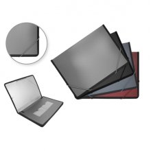 Manager Pack de 4 Carpetas A4 - Fabricadas en Polipropileno - Cierre con Gomas - Ideal para Congresos, Ferias, etc... - Colores Surtidos
