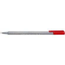 Staedtler Triplus Fineliner 334 Rotulador de Punta Fina - Trazo de 0.3mm - Tinta Base de Agua - Color Rojo (10 uds)