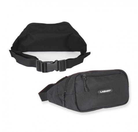 Lagart RiÃ±onera Fabricada en Poliester 900D - Varios Bolsillos - Cinta Ajustable - Medidas 26x15x8cm - Color Negro