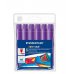 Staedtler Noris Jumbo 340 Pack de 6 Rotuladores Jumbo - Punta de Fibra - Trazo 3mm - Tapa Ventilada - Color Violeta