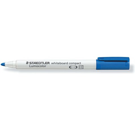 Staedtler Lumocolor 341 Marcador para Pizarra Blanca - Punta Biselada 1 - 2mm Aprox - Secado Rapido - Color Azul (10 uds)