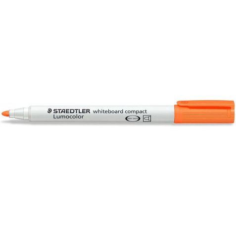 Staedtler Lumocolor 341 Marcador para Pizarra Blanca - Punta Biselada 1 - 2mm Aprox - Secado Rapido - Color Naranja (10 uds)