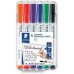 Staedtler Lumocolor 341 Pack de 6 Marcadores para Pizarra - Secado Rapido - Colores Surtidas
