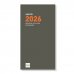 Finocam P499C Recambio para Agenda Plana en Catalan - Anual 2026 - Formato Pl4 - 81x5x150mm - Semana Vista Horizontal - Color Blanco