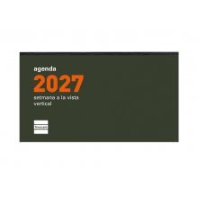 Finocam P199C Recambio para Agenda Plana en Catalan - Anual 2027 - Semana Vista Vertical - Formato PL1 - 64x118mm - Papel de 60g/m2 - Color Crema Finocam P199C Recambio para Agenda Plana en Catalan - Anual 2027 - Semana Vista Vertical - Formato PL1 - 64x118mm - Papel de 60g/m2 - Color Crema