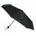 Safta Blackfit8 California Paraguas Manual de 98cm - 8 Paneles - Asa y Punta de PVC - Poliester - Nervios de Acero de 8mm - Cordon - Color Negro