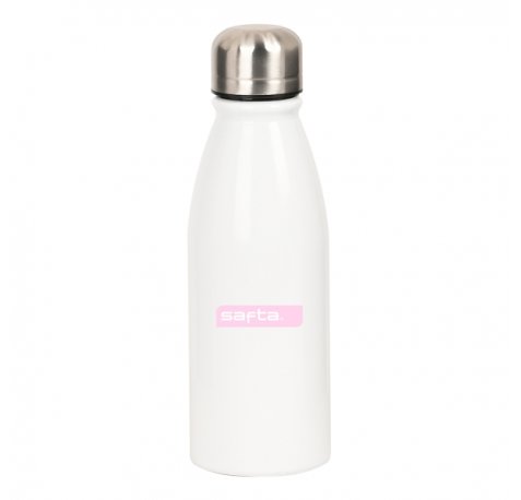 Safta Botella Metalica de 500ml - 60x240mm - Color Blanco