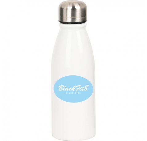 Safta Blackfit8 Cool Botella Metalica de 500ml - Resistente - 60x240mm - Color Blanco