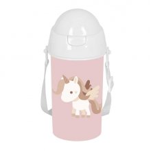 Safta Unicornio Botella de 500ml - PVC sin BPA - Pajita Interior - 73x73x195mm - Color Rosa