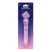 Safta K-Pop Demon Hunters Boligrafo Retractil de 10 Colores - Presentado en Blister - Color Rosa