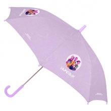 Safta K-Pop Demon Hunters Iconic Paraguas Automatico - Diametro de 60cm - Cupula con 8 Paneles - Punta de PVC - Asa Engomada - Poliester - Color Lavanda